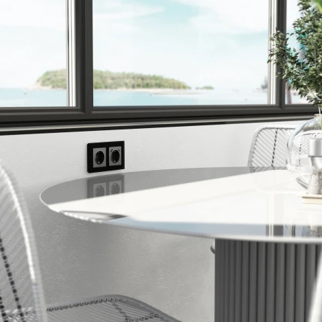 Рамка на 2 поста (черный, стекло soft-touch) Werkel W0023108 (a064573)