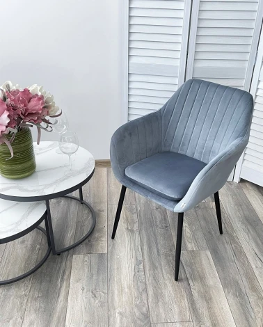 Стул ALABAMA BLUVEL-06 BLUE, велюр