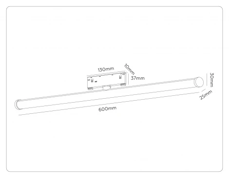 Трековый светильник магнитный светодиодный 3CCT 3000K-6000K 20W 48V Ambrella Track System GL2375