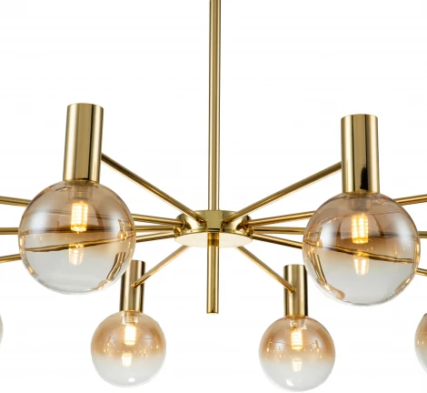 Люстра потолочная на штанге Collana V000221 (13015/10R Gold) (220V, шар)