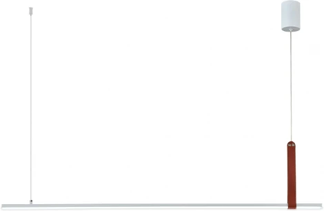 Подвесной светодиодный светильник Escada Alliance 10297/1LED White 45Вт, кожа/металл/силикон, белый (220V, на проводе)