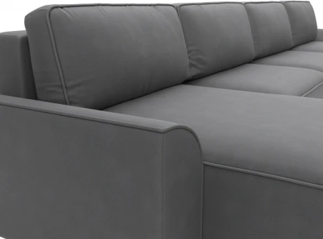 Диван п-образный Лига-048 НПБ лонг Лига Диванов (Замша) арт.128362