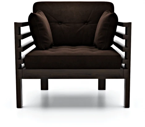 Кресло Arsko Стоун венге шоколадный велюр