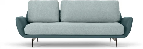 Диван Ispani трехместный ОГОГО (арт.786851), (Ткань,Экокожа/Серый,Бирюзовый)