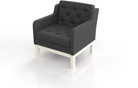 Кресло Arsko Айверс беленый дуб черная рогожка