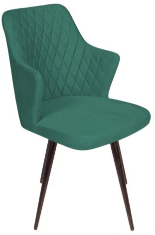 Стул поворотный на 360 градусов Top Concept Hunt ромб, бархат зеленый 19 / чёрный конус