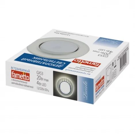 Встраиваемый точечный светильник Fametto Luciole DLS-L158 GX53 CHROME/MATT CLEAR (220V, круглые)