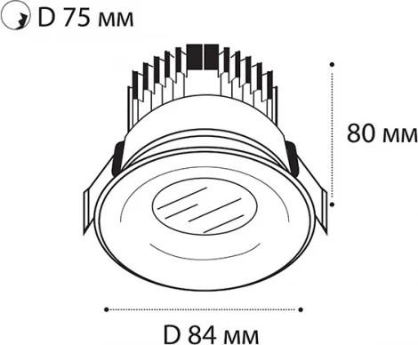 Встраиваемый светильник Italline IT06-6016 black 3000K