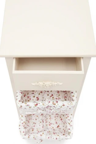 Тумба с 2 корзинами и ящиком Secret De Maison FANTASIE 3 ( mod. 4326 ) butter white (слоновая кость) (дерево павловния, мдф)