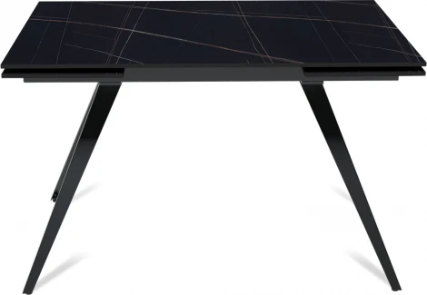 Стол раскладной Asti (120+30+30), керамика матовая Black Gold Top Concept арт.22759