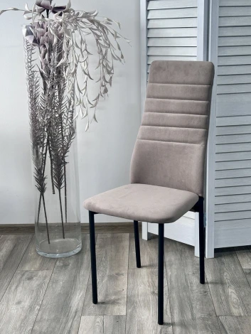 Стул МОНАКО цвет Marseille-16 Капучино, велюр / Черный каркас M-City 64601