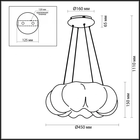 Подвесной светильник Odeon Light Prima 4065/36L