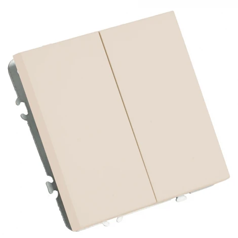 Выключатель двухклавишный (кашемир, soft touch) Stekker Эмили 49892