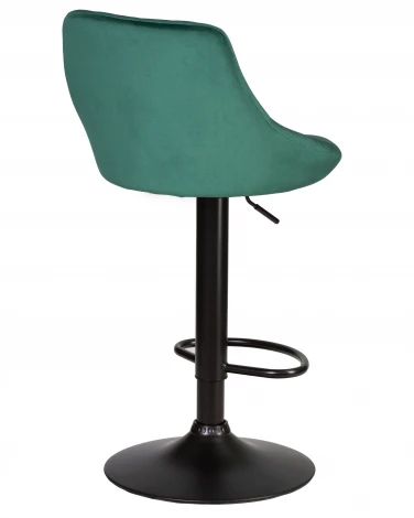 Стул барный DOBRIN LOGAN BLACK (зеленый велюр (MJ9-88))