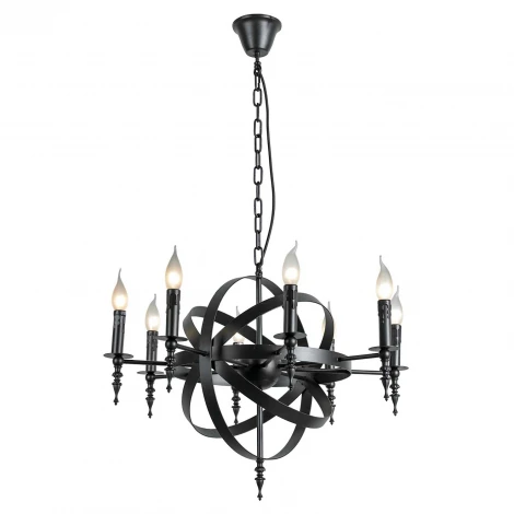 Подвесная люстра Lussole Loft Utica LSP-9300 (220V, на цепи, подсвечник, свеча, IP21)