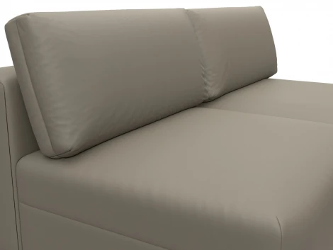 Диван угловой модульный Лига-060 НПБ угол универсальный (ЛДСП,Брус,Фанера/Пластик/Экокожа/Бежевый) Лига Диванов 130060