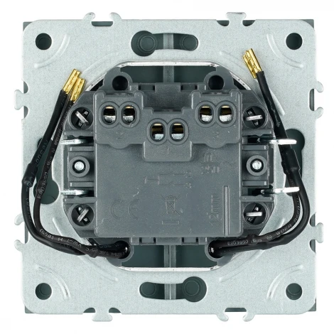 Выключатель двухклавишный с подсветкой (антрацит, soft touch) Stekker Эмили 49916