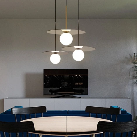 Подвесной светильник Tag M D35 Хром By ImperiumLoft Tag01 (220V, на проводе, шар)