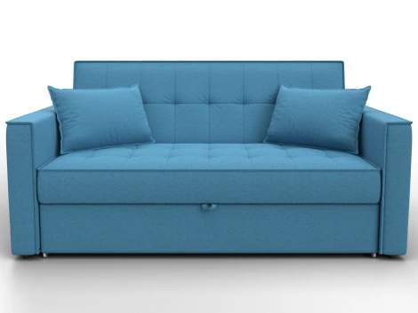 Диван прямой Лига-104 (140) (ЛДСП,Брус,Фанера,Рогожка/Голубой) Лига Диванов 134861