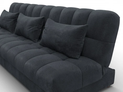 Диван угловой Лига-116 НПБ угол левый (ДСП,ЛДСП,Велюр/Темно-серый) Лига Диванов 136950L