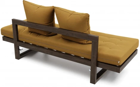 Кушетка Arsko Амбер венге горчичный велюр