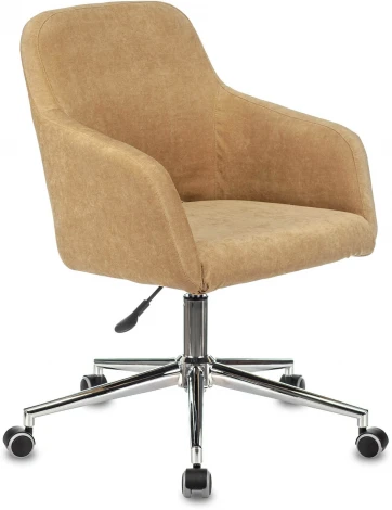 Кресло Бюрократ CH-380SL горчичный Velvet 73 крестовина металл хром