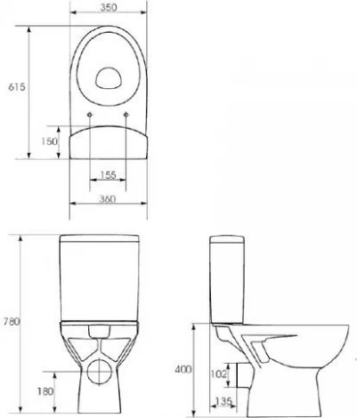 Унитаз-компакт Cersanit Parva Clean On 011 3/6 DPL EO с микролифтом