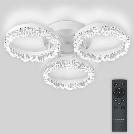Потолочная люстра светодиодная Natali Kovaltseva Day LED LAMPS 81483 (регулировка яркости, 220V, пульт управления, кольцо)