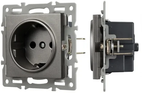 Механизм электрической розетки SCT-MEU1-PL-GR (250V, 16A) (Arlight) 043732