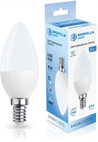 Лампа светодиодная Свеча C37 13W 6400K Ambrella Bulbing 371316