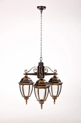 Уличный светильник подвесной Oasis Light ARSENAL S 91270S/3/02 Gb (220V, на цепи, фонарь, IP44)