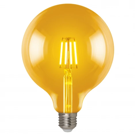 Лампочка светодиодная шар желтая E27 8W Uniel LED-G125-8W/GOLDEN/E27 GLV21GO