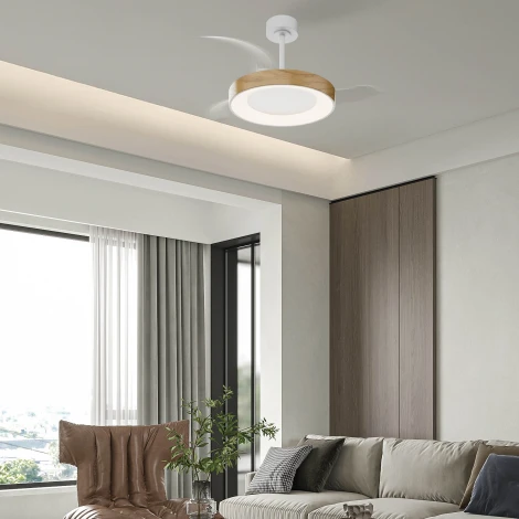 Потолочная светодиодная люстра с вентилятором и пультом Mantra Niseko Fan 9058