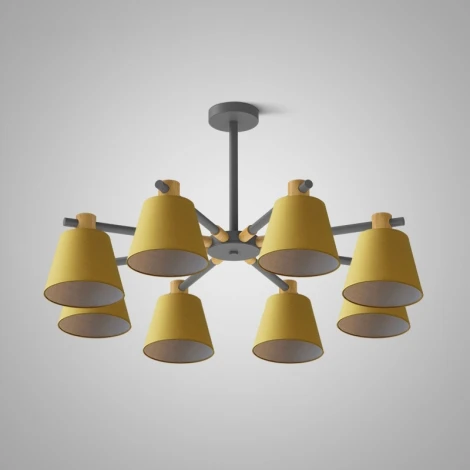 Потолочная люстра на штанге Natura A Yellow 8 ImperiumLoft Naturaay01 (177990-26) (220V)