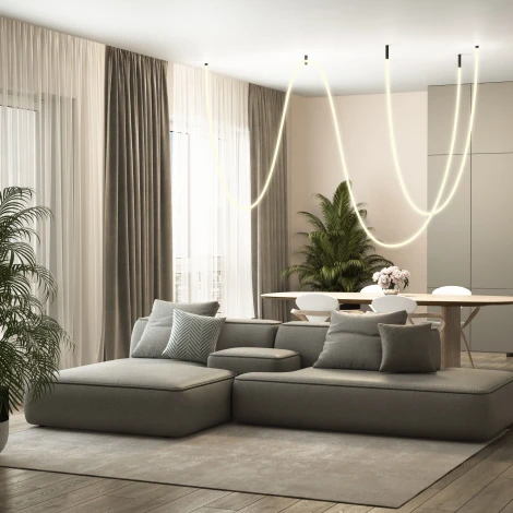 Гибкий неон Elektrostandard 336Led 12W IP20 3000K Full light круглый теплый белый, 8 м (24V 12W 336Led 2835 IP20) без крепежа