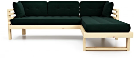 Диван Arsko Стоун Угловой сосна зеленый велюр