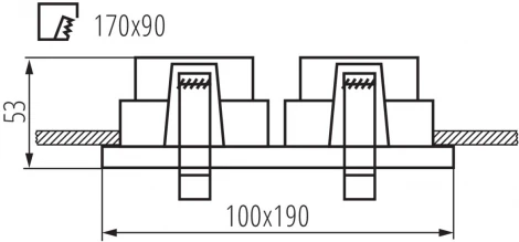 Встраиваемый точечный светильник без цоколя Kanlux REUL 33662 (12V)