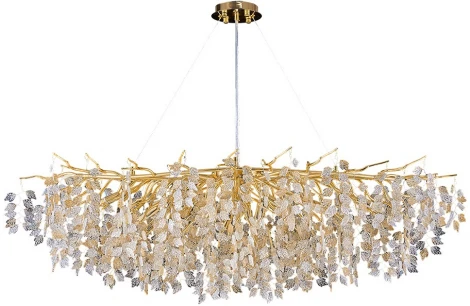 Подвесная люстра Divinare Salice 3136/01 SP-15 (220V, на тросе, лепестки, ветки)