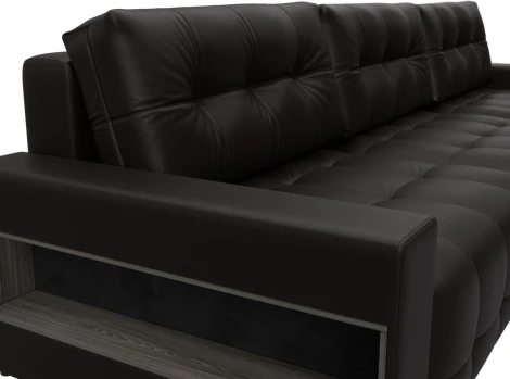 Диван угловой с полками Лига-053 НПБ Лонг Лига Диванов (Экокожа) арт.128965