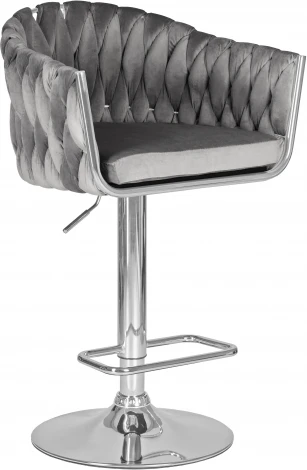 Стул барный DOBRIN MARCEL (серый велюр (MJ9-75))