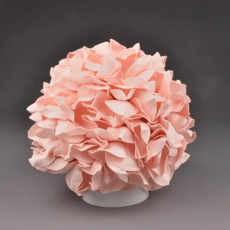 Интерьерная настольная лампа Uniel Гортензия ULW-R07 T/3000K/150C/A Белый/Пудровый (220V, цветы, лепестки)