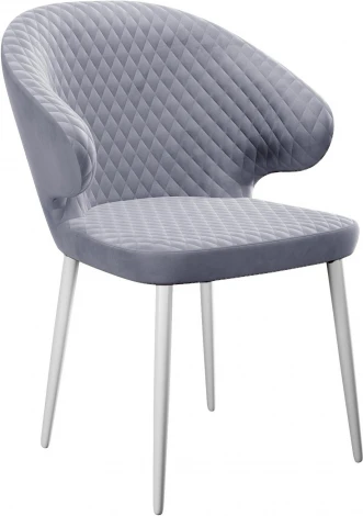 Стул DikLine 355 микровелюр Z46 перламутр, ножки белые