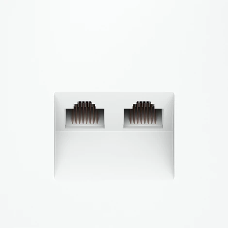 Розетка двойная Ethernet RJ-45 (белый матовый) Voltum S70 VLS060202