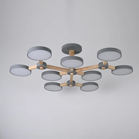 Потолочная люстра на штанге LED TURNA Серый ImperiumLoft Turna-X01 (178305-26, Умный дом, WiFi, голосовое управление)