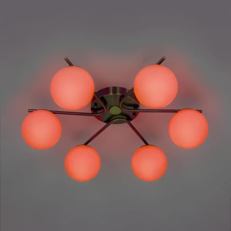 Потолочная люстра RGB на штанге Citilux Адам Смарт CL228A163 (LED, 220V, умный дом - Алиса, Маруся, Салют, шарики)