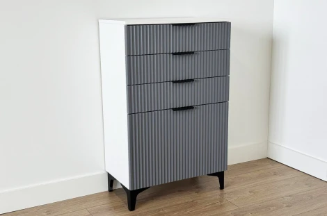 Зефир Комод Mebelson (ЛДСП,МДФ,Металл/Светлое дерево,Серый) арт.171919,3263