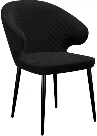 Стул DikLine 355 микровелюр К21 черный, ножки черные