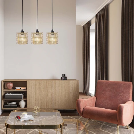 Подвесной светильник Escada Grid 10190/3S Gold (220V, на проводе)