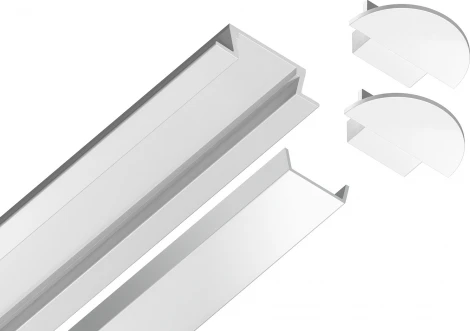 Алюминиевый профиль встраиваемый для светодиодной ленты до 11мм Ambrella Illumination GP1001WH