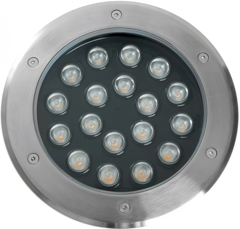 Встиваемый светодиодный свтельник (грунтовый) Feron SP2804 48454 20W, AC12V, низковольтный, 4000K, металлик, IP67 (круглые)